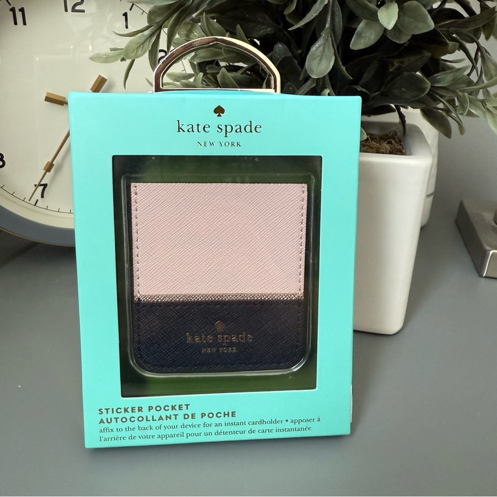 NIB Kate Spade Sticker Pocket Cardholder For Cell Phone